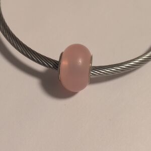 Silver‎ Pink Charm for Pandora Style Bracelet